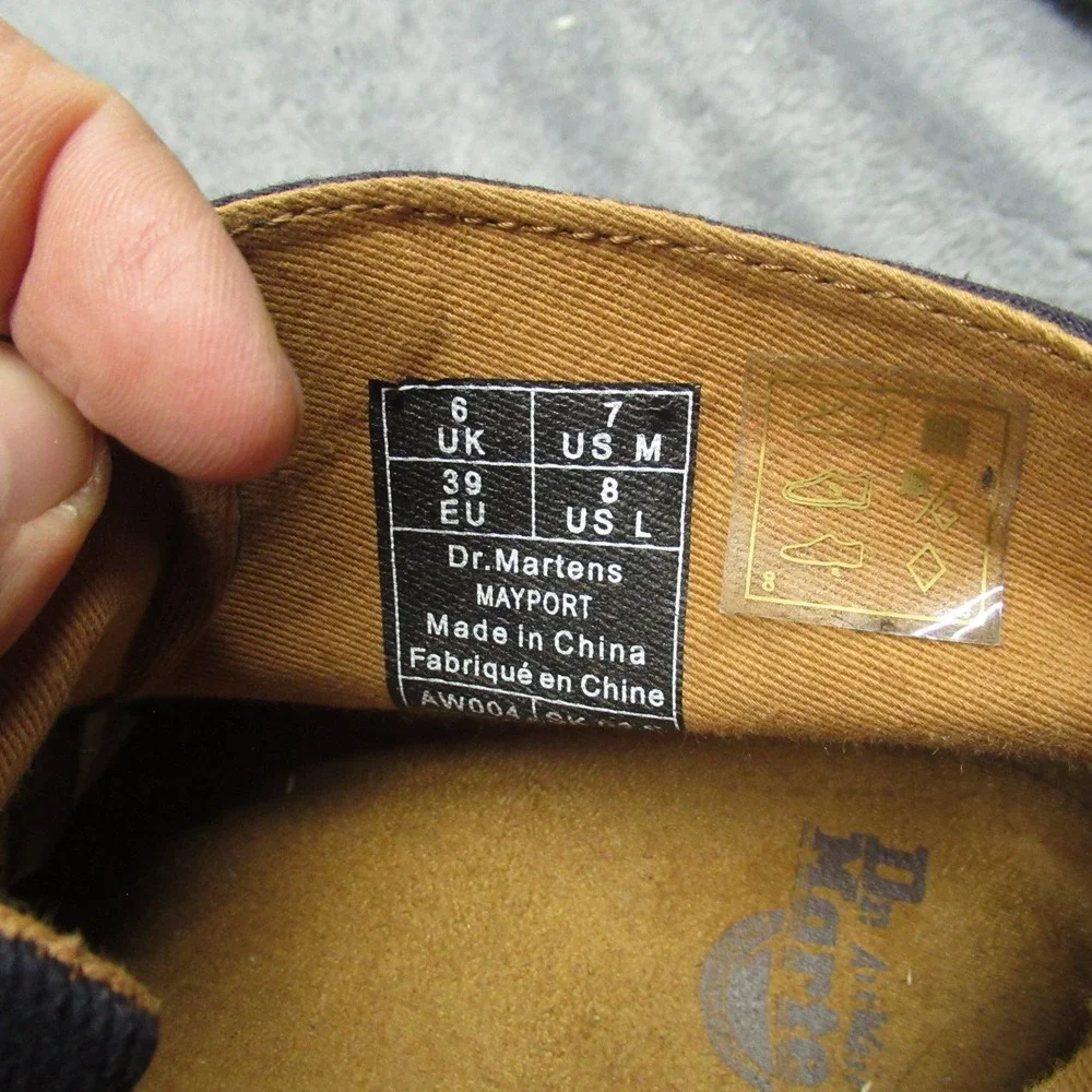 Dr Martens Shoes Unisex Mens‎ 7 Women 8 Blue Mayport Canvas Chukka Casual Dress